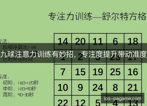 九球注意力训练有妙招,专注度提升带动准度 九球注意力训练有妙招,专注度提升带动准度